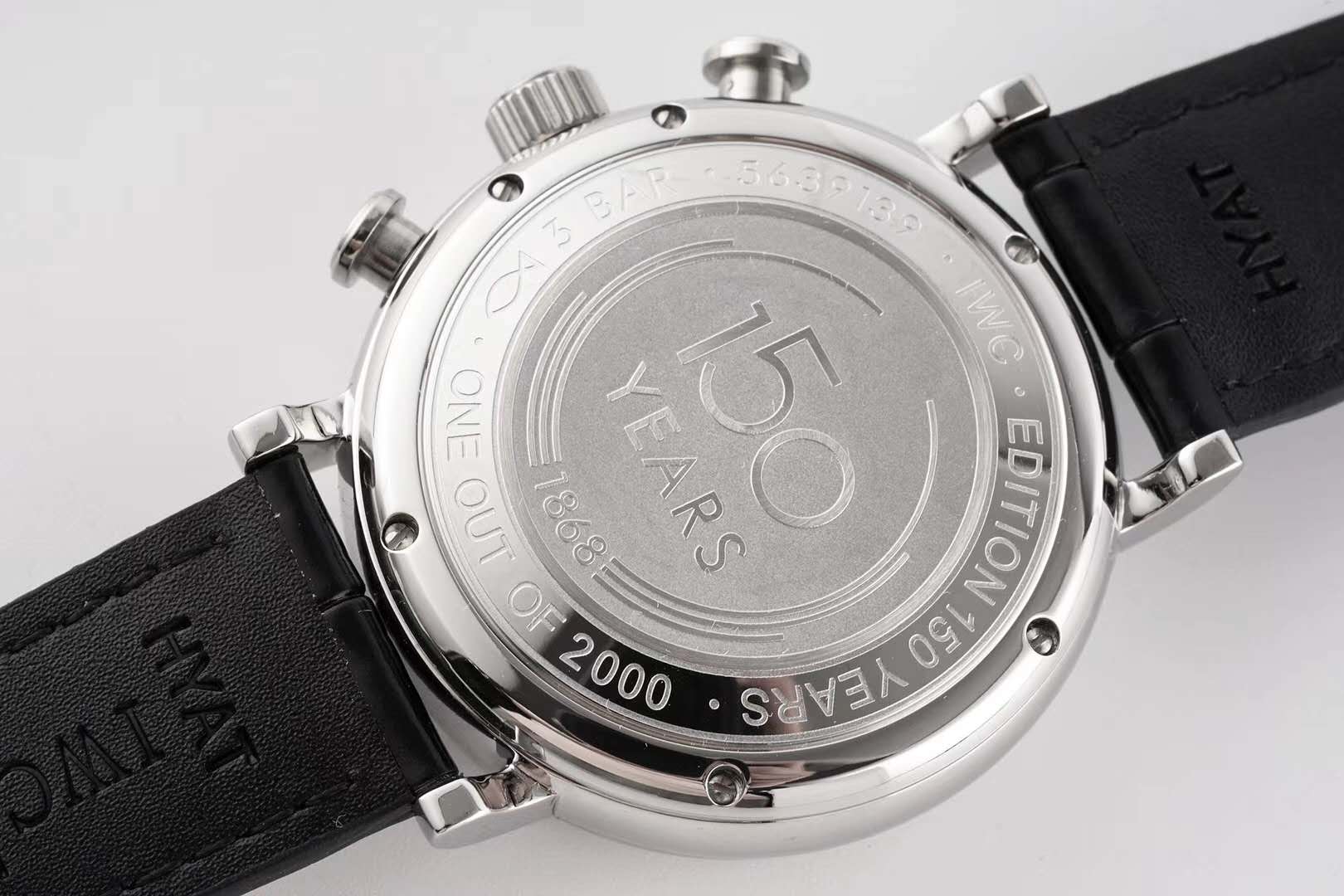 Portofino Chronograph IW390303 Edition “150 Years” Blue Dial in Steel