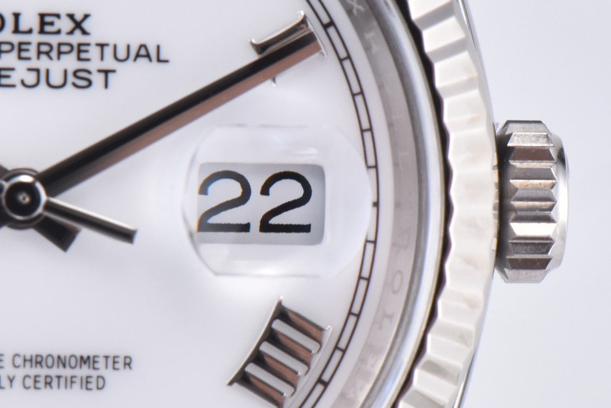 Datejust 36 126234 White Dial with Roman Marker in Steel in Jubilee Bracelet